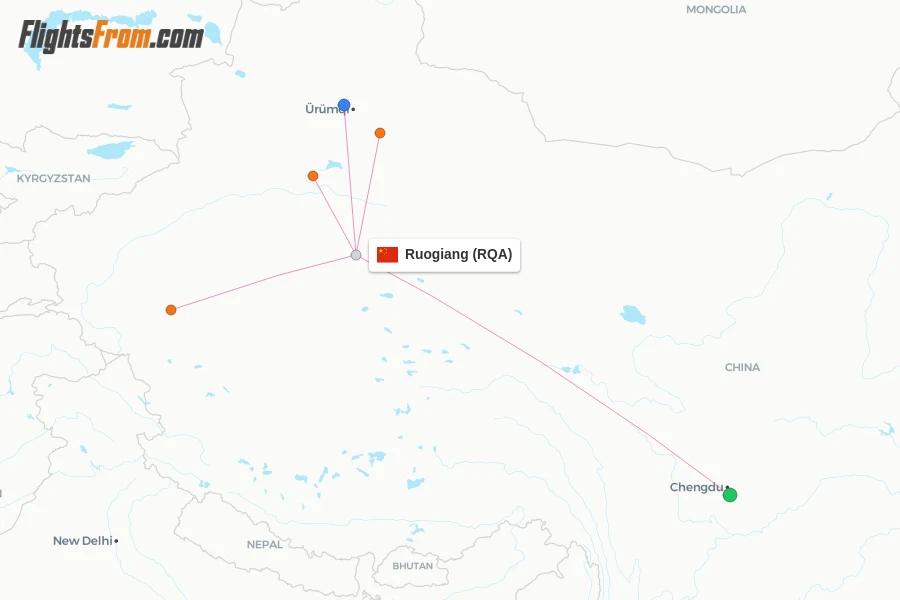 Ruogiang flight map
