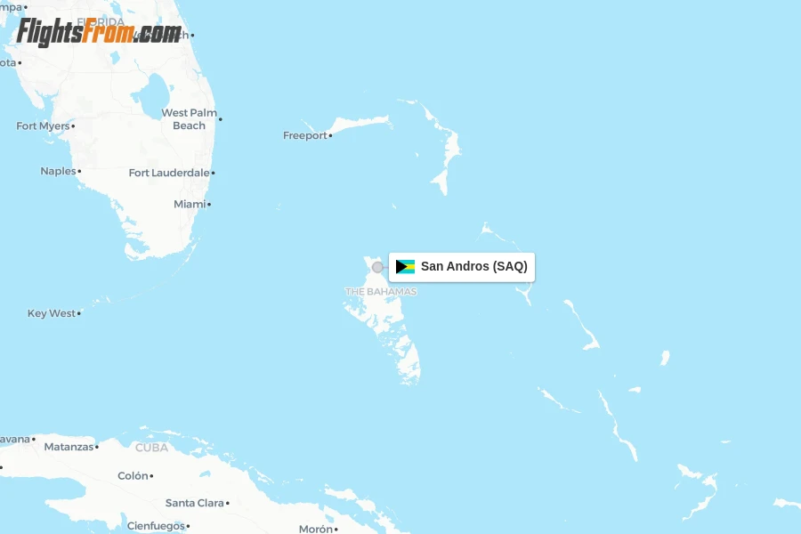San Andros flight map