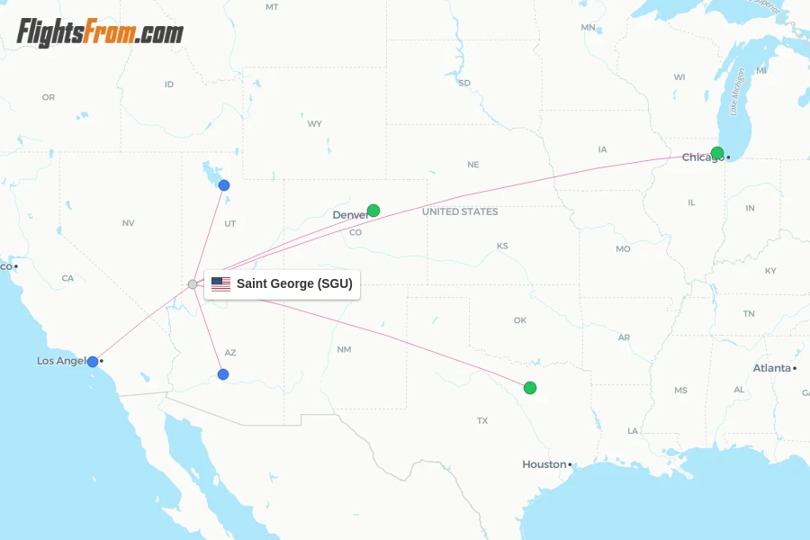 Saint George flight map