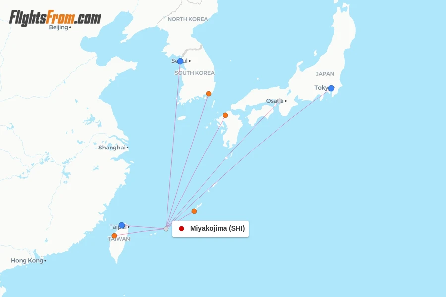 Miyakojima flight map