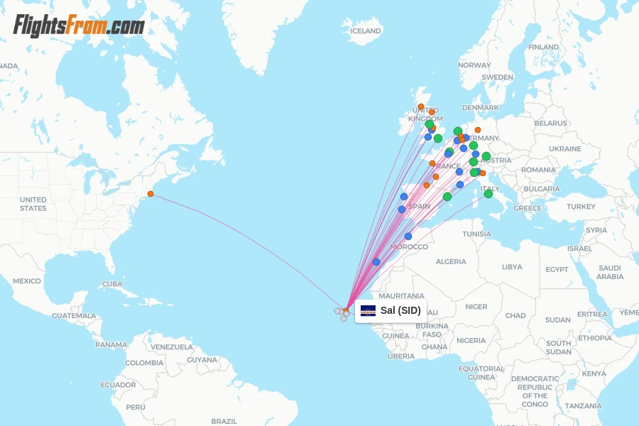 Sal flight map