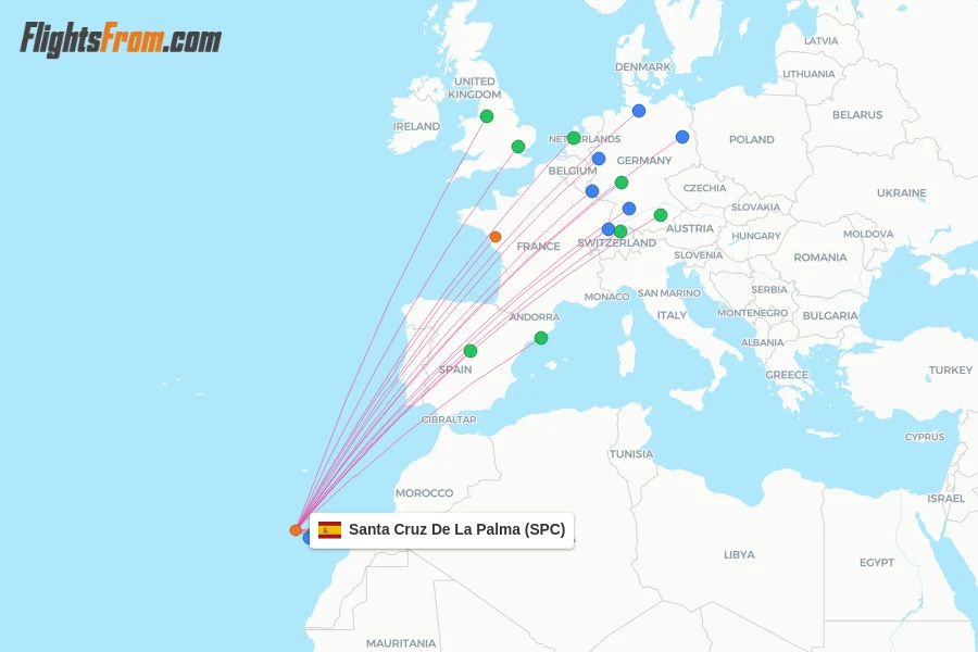 Santa Cruz De La Palma flight map