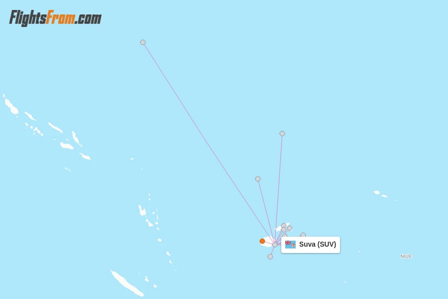 Suva flight map