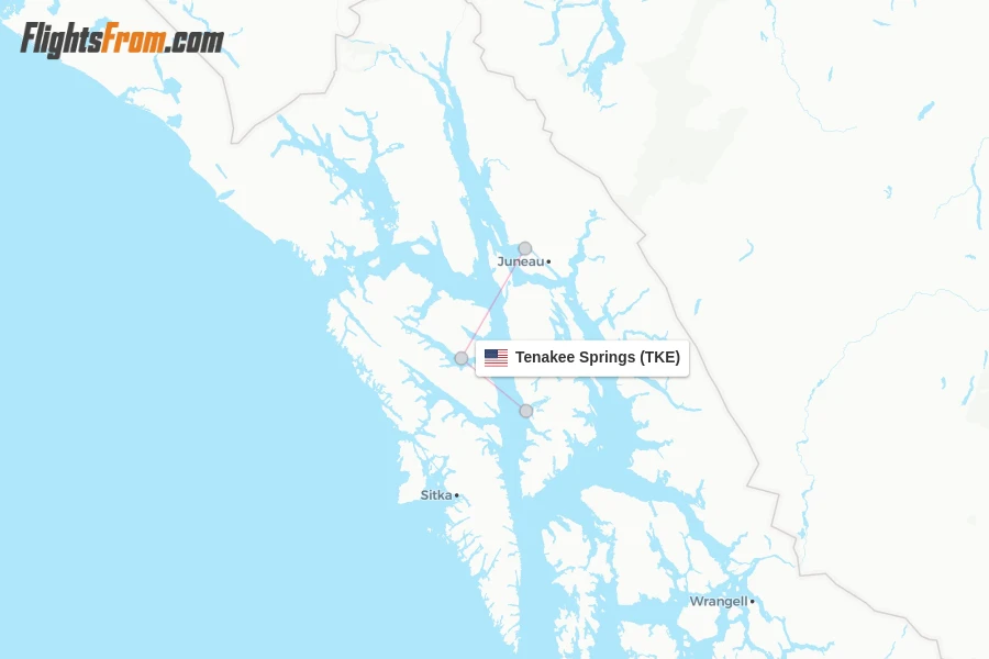 Tenakee Springs flight map