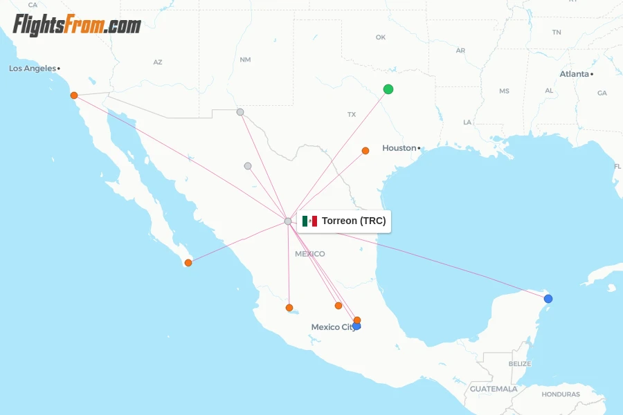 Torreon flight map