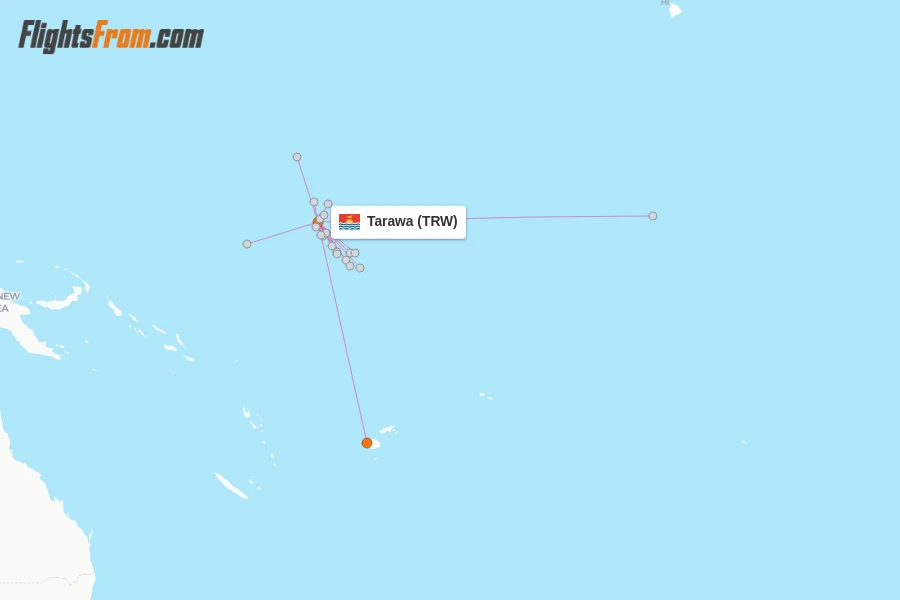 Tarawa flight map