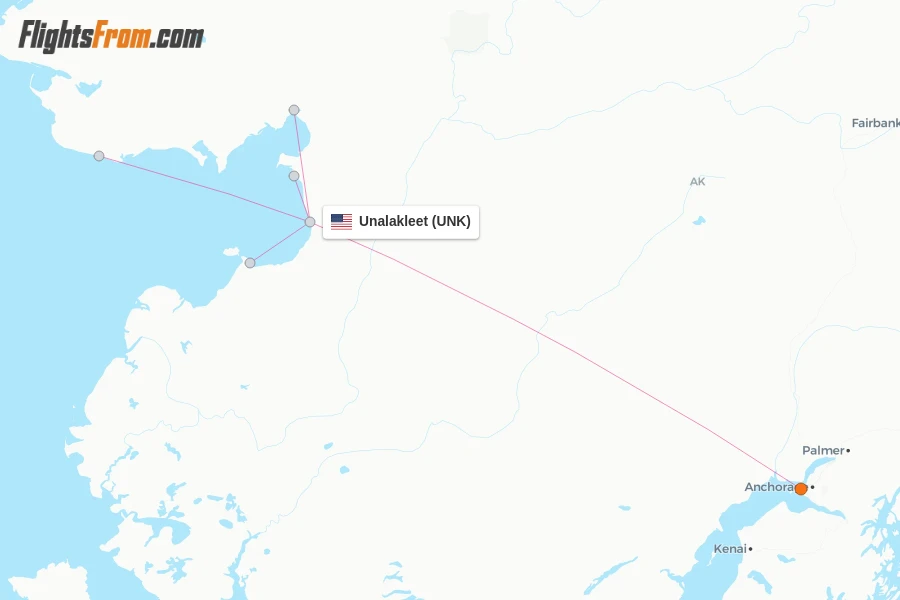 Unalakleet flight map