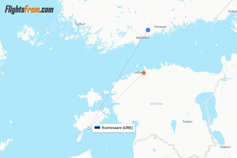 Kuressaare flight map
