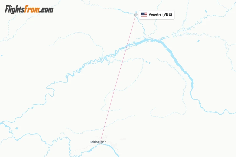 Venetie flight map