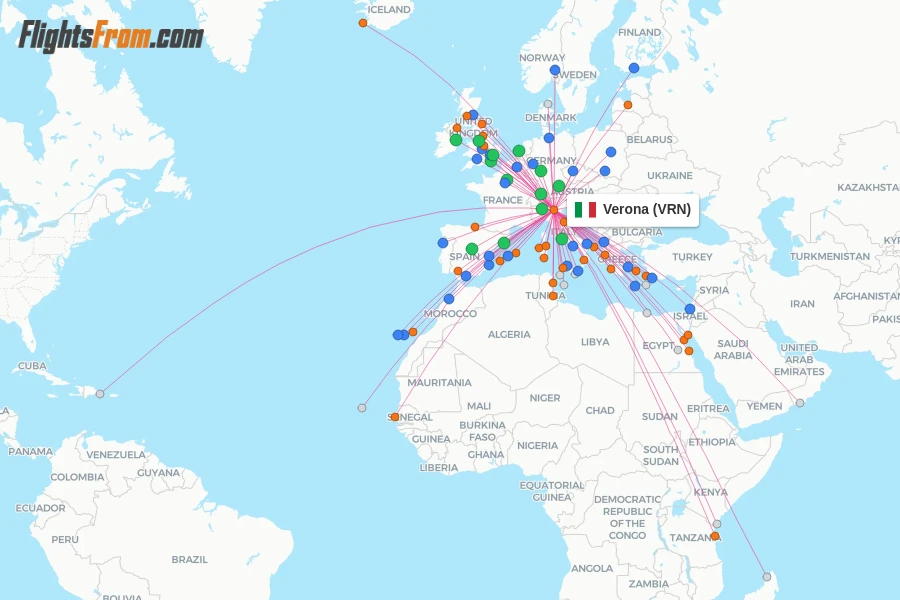 Verona flight map