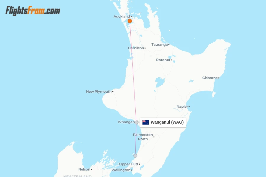 Wanganui flight map