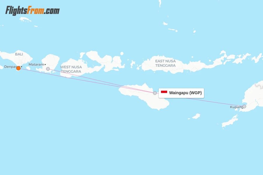Waingapu flight map