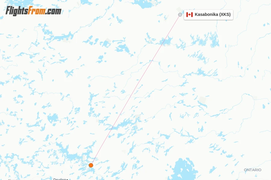 Kasabonika flight map