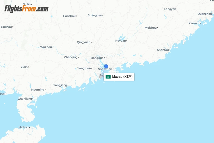 Macau flight map