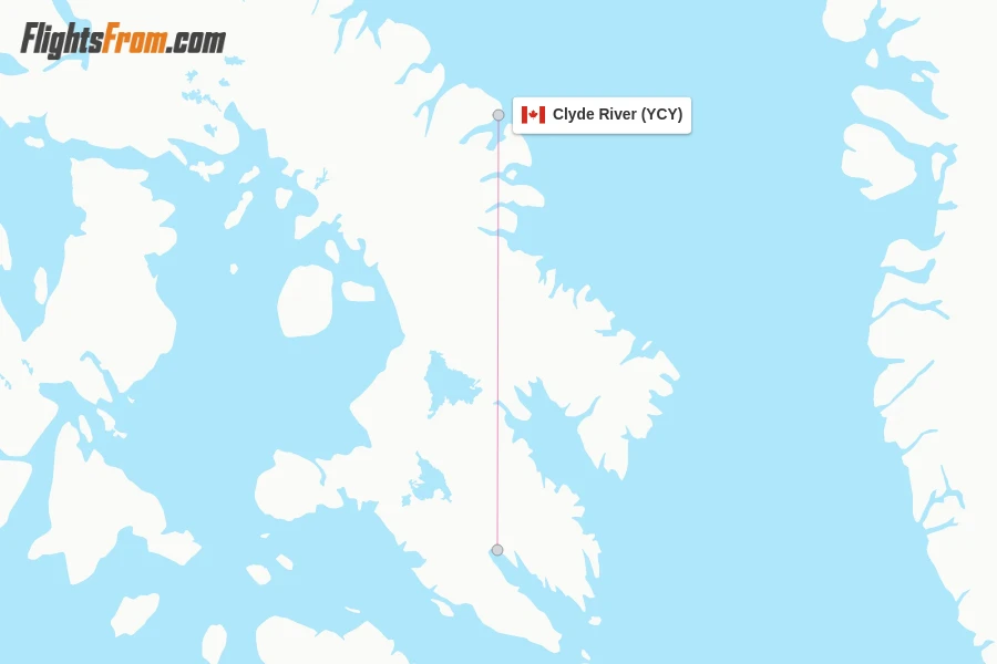Clyde River flight map