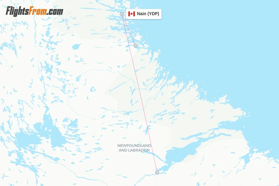 Nain flight map