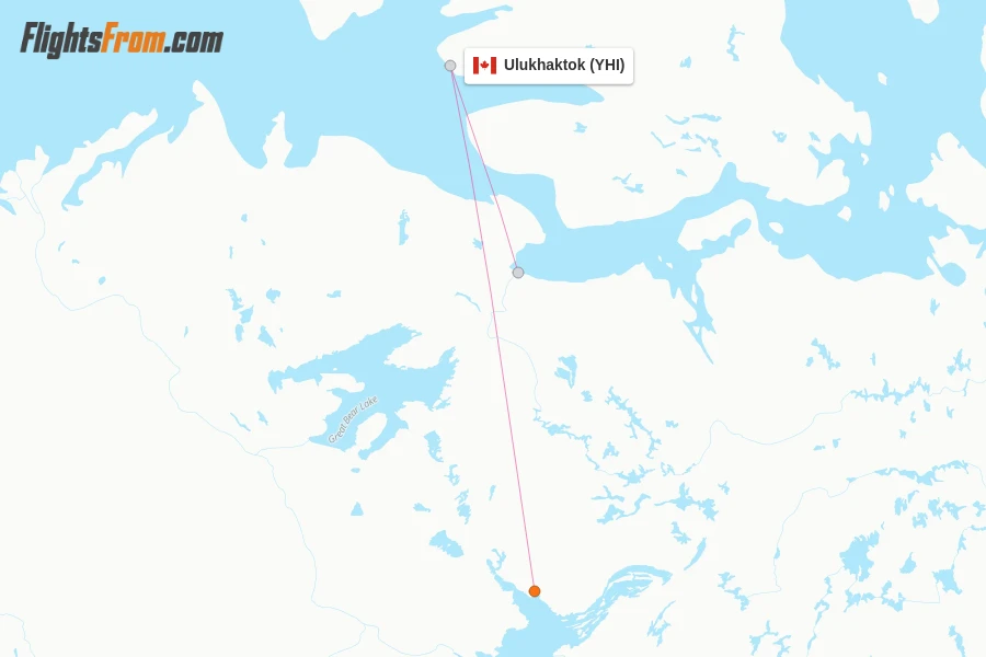 Ulukhaktok flight map