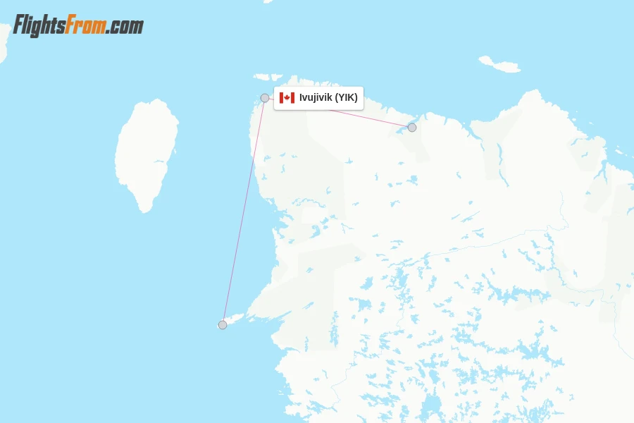 Ivujivik flight map