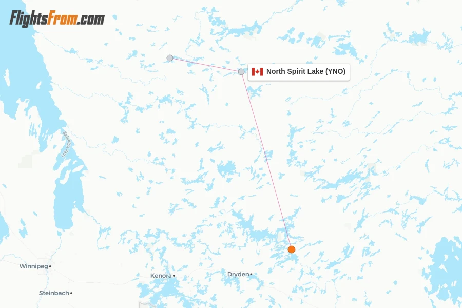 North Spirit Lake flight map