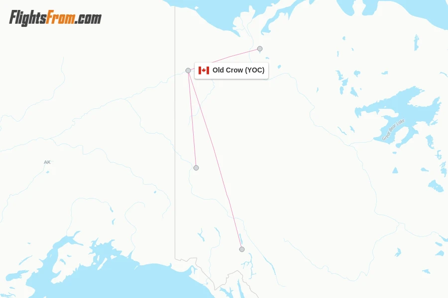 Old Crow flight map