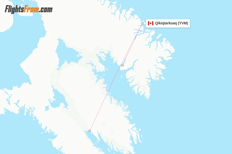 Qikiqtarkuaq flight map