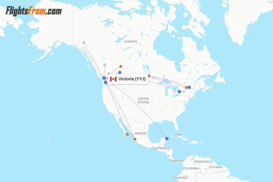Victoria flight map