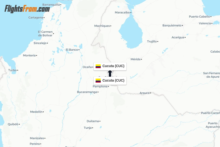 Flights from Cucuta to Cucuta route map