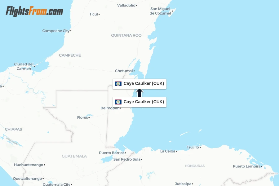 Flights from Caye Caulker to Caye Caulker route map