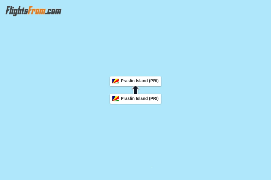 Flights from Praslin Island to Praslin Island route map