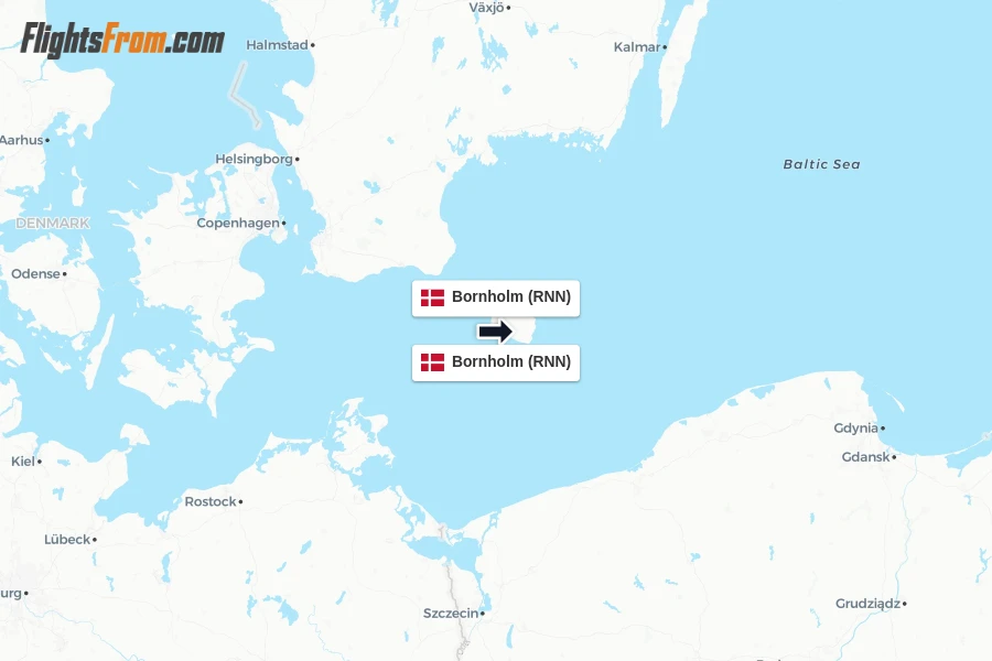 Flights from Bornholm to Bornholm route map
