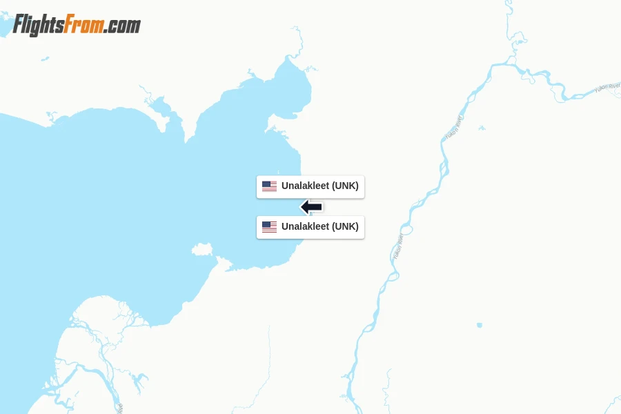 Flights from Unalakleet to Unalakleet route map